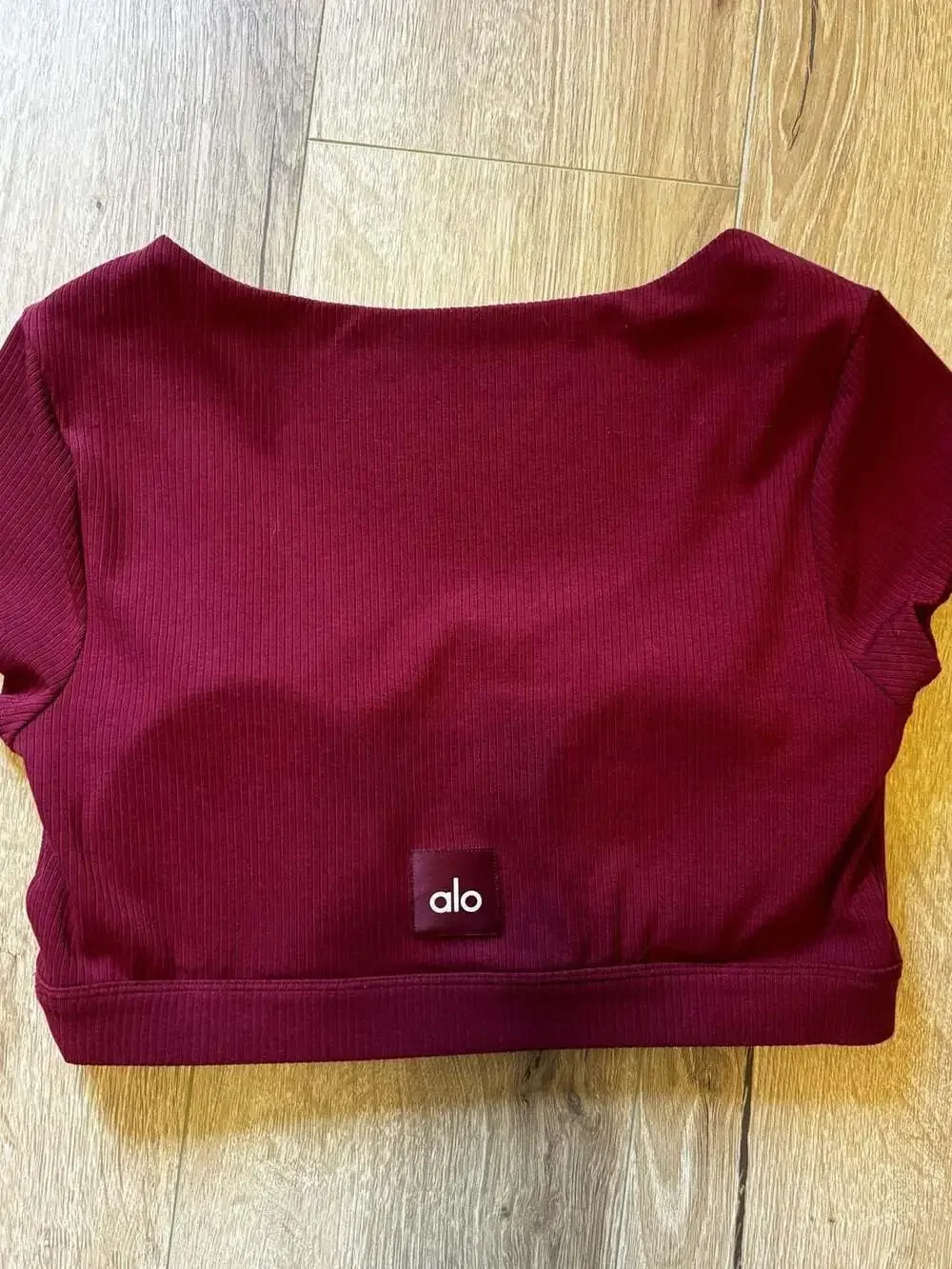 Alo Yoga Blissful Henley Ribbed Crop Top
